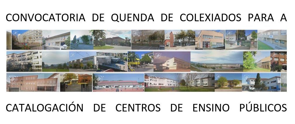 Convocatoria de quenda de arquitectos colexiados no COAG para a catalogación de centros de ensino públicos