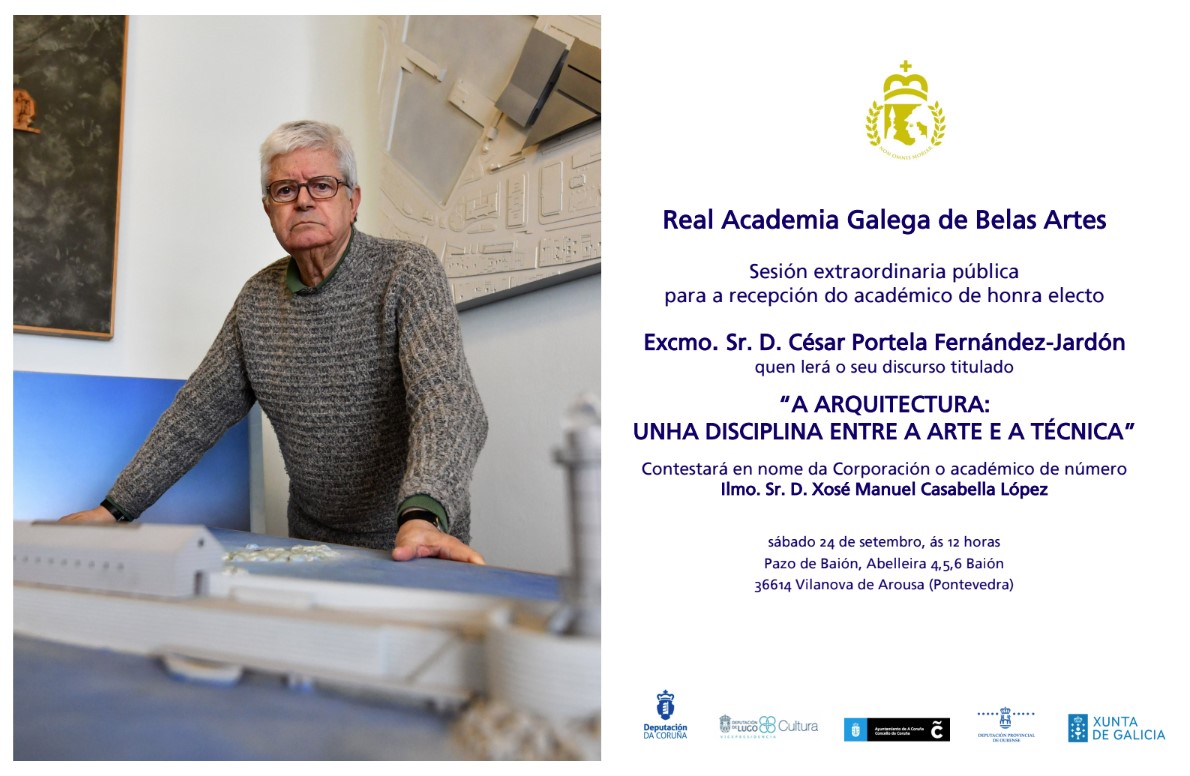 Ingreso de D. César Portela Fernández Jardón como Académico de Honor de la Real Academia Galega de Belas Artes